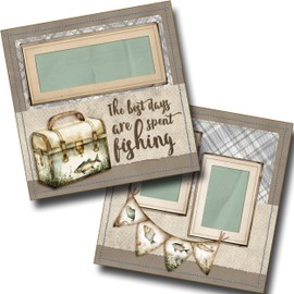 Best Days Fishing -Premade Scrapbook Layout - EZ Layout 25-012