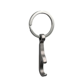 SHEICAP Titanium Bottle Opener, Small Keychain Beer Bottle Opener Can Opener with Stainless Steel Key Ring