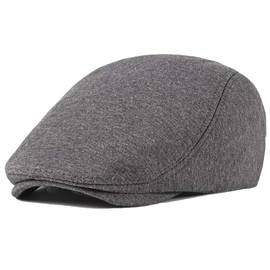 Qunson 2 Pack Men's Cotton Flat Cap Ivy Gatsby Newsboy Hat (I)