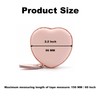 Tape Measure Body Leather Retractable Pink Heart Shaped Small Sewing