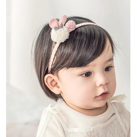 Bethynas Baby Girls Flower Lace Headband Cute Floral Elastic Hairband Toddler Newborn Infant Kids Soft Cotton Hair Accessory (A)