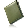 Eredita Men's Bi-fold Wallet, Zip Around - Tochigi Leather, green