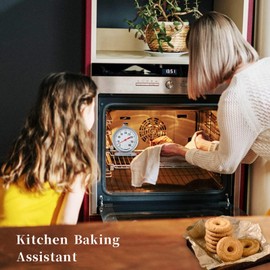 Oven Thermometer Indoor, Oven Thermometer Analogue, Oven Thermometer for Oven, Stainless Steel Temperature Meter Kitchen 0-400 °C, Oven Thermometer Wireless with Large Dial Kitchen Baking Accessories