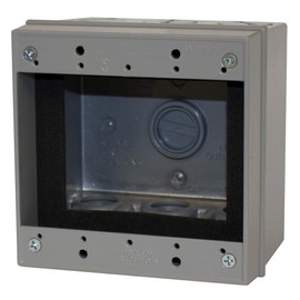 Sigma Engineered Solutions, Gray 14323 2-Gang Weatherproof Extension Ring