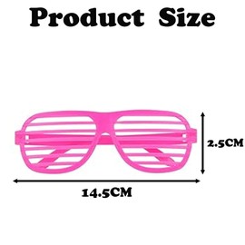 JNGTKL 12PCS Neon Glasses, Shutter Shades Glasses 80s 90s, Party Supplies Fancy Dress Glasses, Good-Look Novelty Glasses, Fancy Dress Glasses Party Accessories, Used for Various Parties ﻿