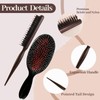 2 Pcs Hair Extension Brushes,Hair Extension Brush,Boar Bristle Hair Extension