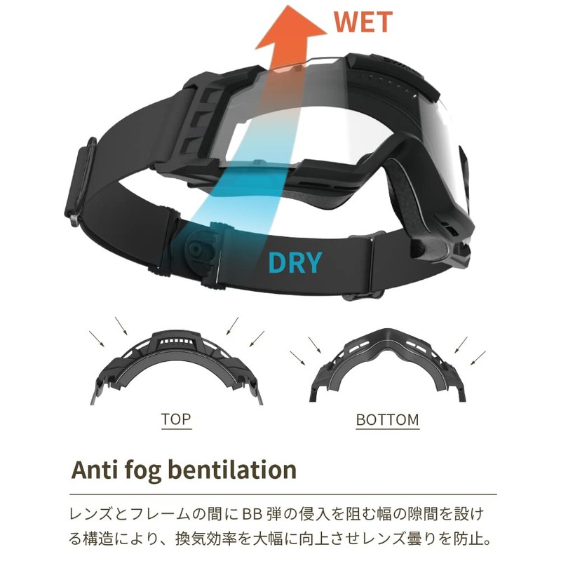 [SWANS][Tactical Goggles][SG-2280][Black Color Clear Lens]