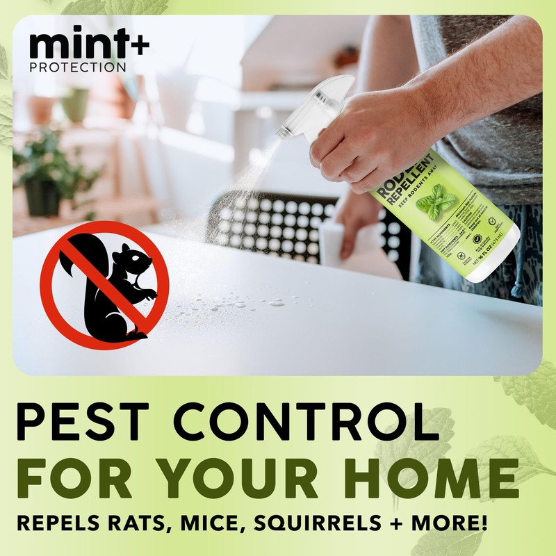 Mint+ Rodent Repellent Spray, Mouse & Rat Repellent for Indoor