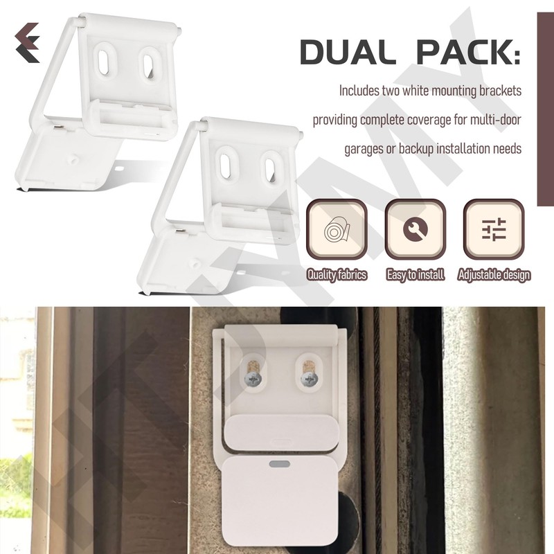 Garage Door Mounting Bracket for SimpliSafe Entry Sensors - Easy