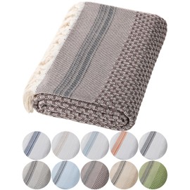 DEMMEX Luxury Waffle 'Cotton Bubbles' Turkish Bath Towel – 100% Oeko-TEX Certified Turkish Cotton - Ultra Soft & Quick-Dry Lightweight Bathroom Peshtemal Bath Sheet - 70x40 Inches (Coffee-Black)