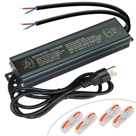 LED Driver, 200W Power Supply Transformer Adapter, IP67 Waterproof Power Low Voltage Transformer for Landscape Lighting, LED Lighting Outdoor Lighting,110V AC to 12V DC Low Voltage Output