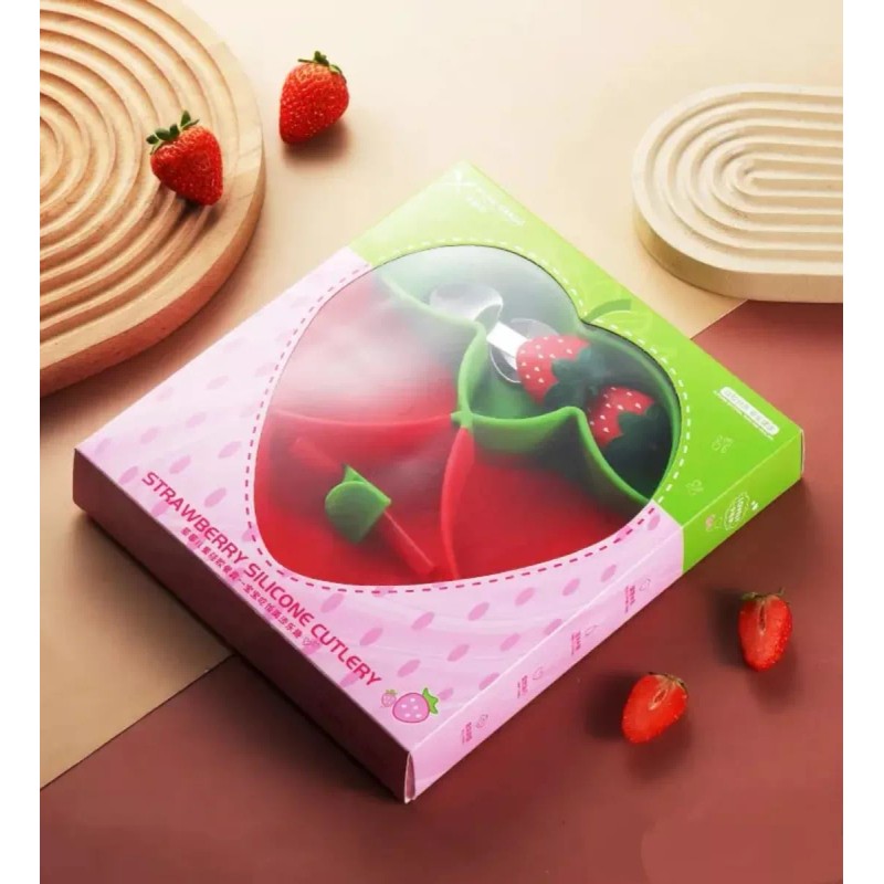 Ruliswong Kit Para Comida Bebe Silicona Cubiertos Set 5pcs