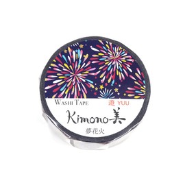 Kamiiso Sansho Kimono Beauty GR-2039 Dream Fireworks 0.6 inches (15 mm) x 26.4 ft (7 m)