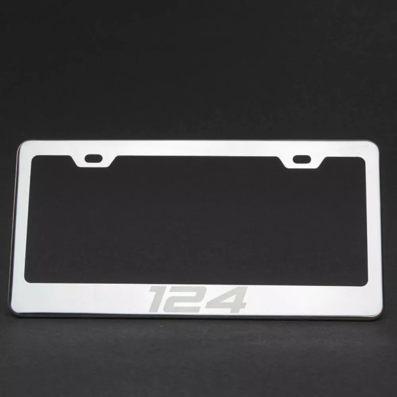 KA Depot 124 Spider Laser Engraved Stainless Steel License Plate