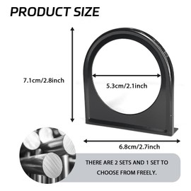 HHZL Single Gauge Pod Mounting Panel Bracket Holder, 2 Inch 52mm Gauge Pod Mount with Single Hole, Metal Meter Gauges Pillar Mount Pods Holder Bracket, Universal Vehicle's Dashboard Accessories（2PCS）