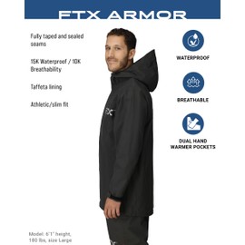FROGG TOGGS Men's FTX Armor Premium Waterproof Rain, Fishing/Anglers Jacket, Dark Graphite, Large