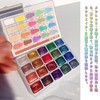 Wowjimi Metallic Solid Watercolor Paints, Set of 20, Metallic, Glitter,