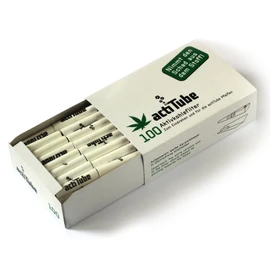 actiTube Activated Charcoal Pipe Filters – 8.4mm x 35mm – Fits 9mm Pipe Stems – 100 Count – Natural Draw Filter Tips for Rolling or Pipes – Made in Germany