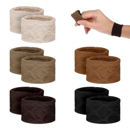 10 Women's Hair Bobbles Large Elastic Hair Accessories, Made of High-Quality Cotton, Super Elastic and Strong Scrunchies for Thick, Long Hair and Curly Hair, Hair Bobbles (Latin Coffee Colour)