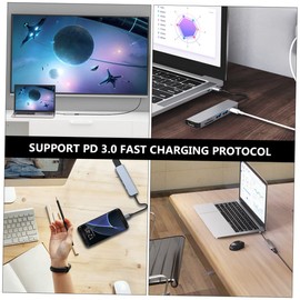 DOITOOL Type USB Hub Ports Data Converter for Laptop Phone Tablet Multifunctional USB Splitter Fast Charging Data Transfer Compact Design for Easy Portability