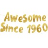 Awesome Since 1960 Gold Glitter Banner - 65th Birthday and