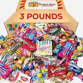 Boost Box Sweets Assorted Candy Party Mix Individually Wrapped Candies - Bag of Candy (3 Pound Bag)