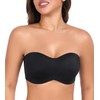 DotVol Women's Strapless Bandeau for Large Bust Unlined Seamless Underwire