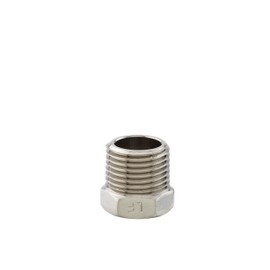 Plumb Pak Lead-Free Quarter Turn Angle Valve with 5/8" and 3/8" Adapters, Brushed Nickel