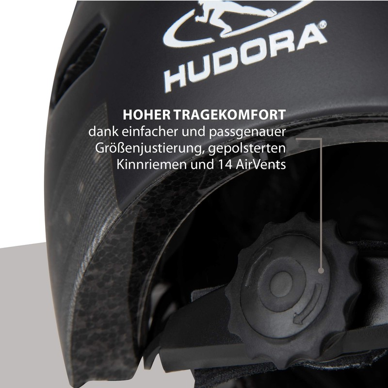 HUDORA LED Skater Helmet Black