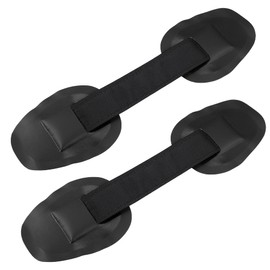 X AUTOHAUX 2pcs Universal PVC Strap Handle Patches Carry Grab Handle Black