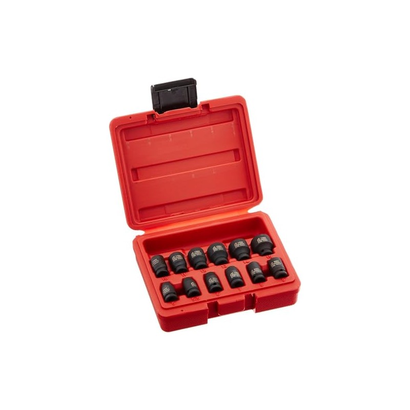 KBOISHA 3/8 Inch Drive Magnetic Socket Set,12-Piece Metric 8mm-19mm CR-MO