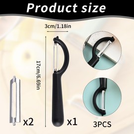 WLVinson P-Peeler Tupper Set with 2 Replacement Blades, Peeler for Vegetables, Universal Potato Peeler, Usable, Dishwasher Safe, Effortless Peeling & Preparation, Compatible with Tupperware Kitchen