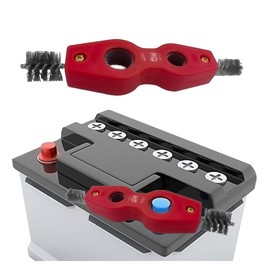 4 in 1 Car Battery Terminal Cleaner, Car Battery Post Cleaner, Anti-Rust Car Battery Terminals Machine Parts Cleaning Brush, Universal Car Cleaning Tool Accessories (Red, 1PC)