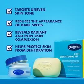 Dermisa Brightening Kit - Includes Brightening Cream 1.5oz & Brightening Bar 3.0oz | Skincare Duo with Natural Botanical Extracts for a Radiant, Smooth, Even-Toned Look