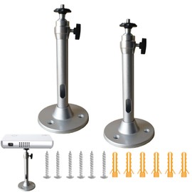 DEANKEJI 2 Stück Deckenhalter Beamer, Aluminiumlegierung Beamerhalterung, 180 mm Projektor Deckenhalterung, 360° Verstellbar, mit Schrauben und Dehnungsrohr, für Projektoren und Überwachungskameras