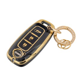 SKYBELL Key Case, Nissan X-Trail T33 Aria b6 b9 Nissan NISSAN Compatible Key Cover, Intelligent Key, 3 Buttons, Smart Key, Black