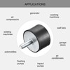 sourcing map Rubber Bearing M10 External / Internal Thread Vibration