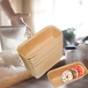 Lxmxgk 50Pcs Rectangle Paper Loaf Pans for Baking, Disposable Microwave