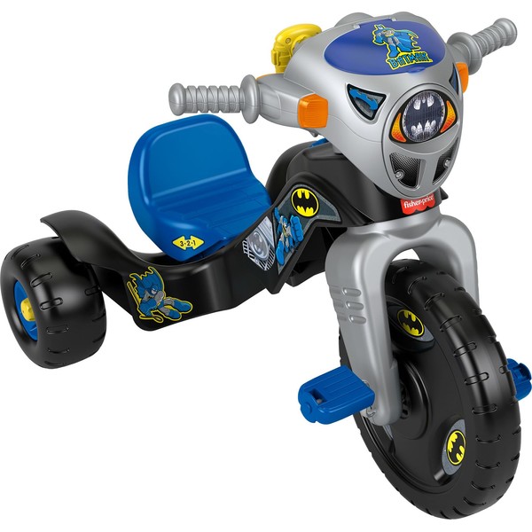 Fisher-Price DC Super Friends Batman Toddler Tricycle Ride-On Preschool Toy, Lights & Sounds Trike with Adjustable Seat, Ages 2+ ​