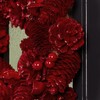 30cm Christmas Wreath Door Decoration Wooden Red Pine Cone Garland