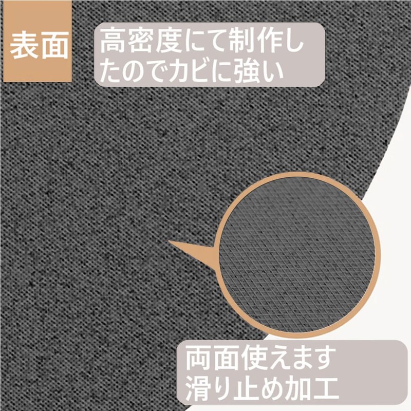 kamaboko Round Cutting Board, Black, Dishwasher Safe, Heat Resistant, Anti-Slip,