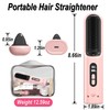 Hair Straightener Brush Portable, Cordless Hair Straightening Comb Travel with