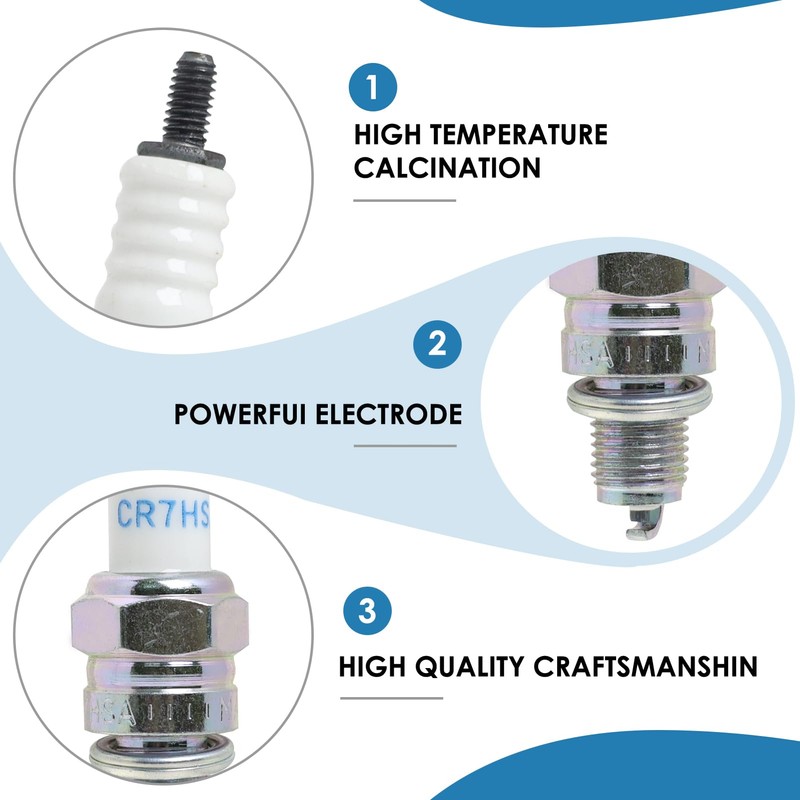 Pack of 4 Spark Plug CR7HSA for Scooters, Mopeds and