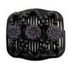 LOVEF Women Magic Hair Combs Wood Beaded Stretch Double Side