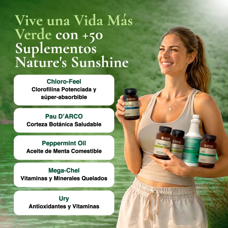 Nature Sunshine Chloro Feel Clorofila Líquida 473ml Menta