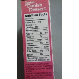 Junket Danish Dessert 2 Flavor Variety Pack - Strawberry and Raspberry