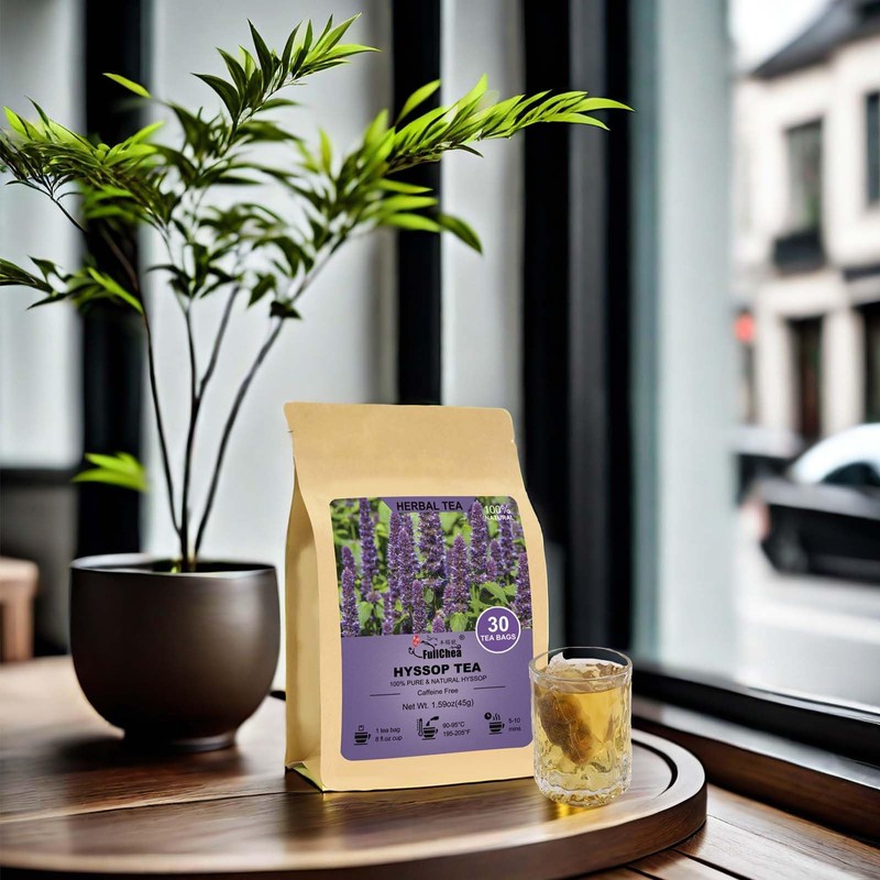 FullChea - Hyssop Tea Bags, 30 Teabags, 1.5g/bag - Premium