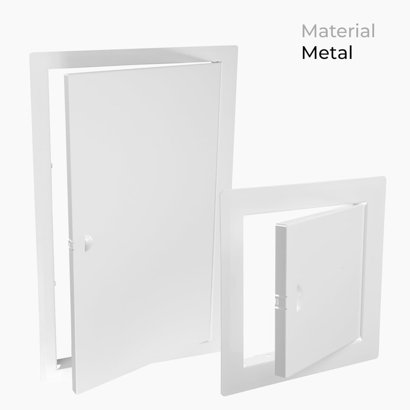 HVAC OV 10 x 20 Inch White Rectangular Metal Plumbing