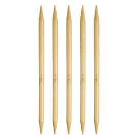 HARFINGTON 5Pcs Bamboo Knitting Needles Double Pointed US 11(8mm) 7.9 Inch(20cm) Straight for Handmade Creative DIY Knitting Craft Yarn, Yellow