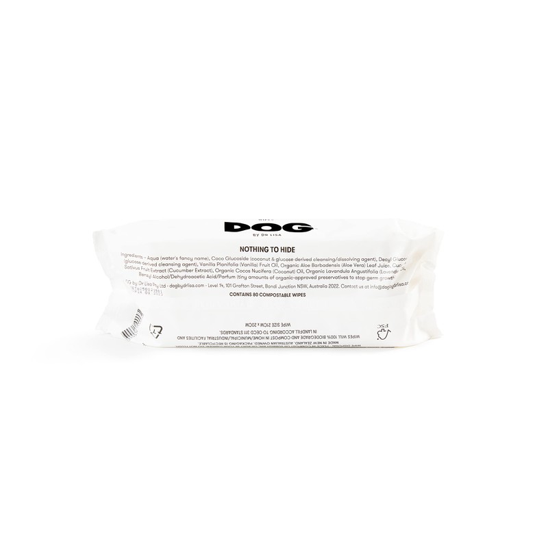 DOG by Dr. Lisa - Dog Wipes - Plant-Based, Natural